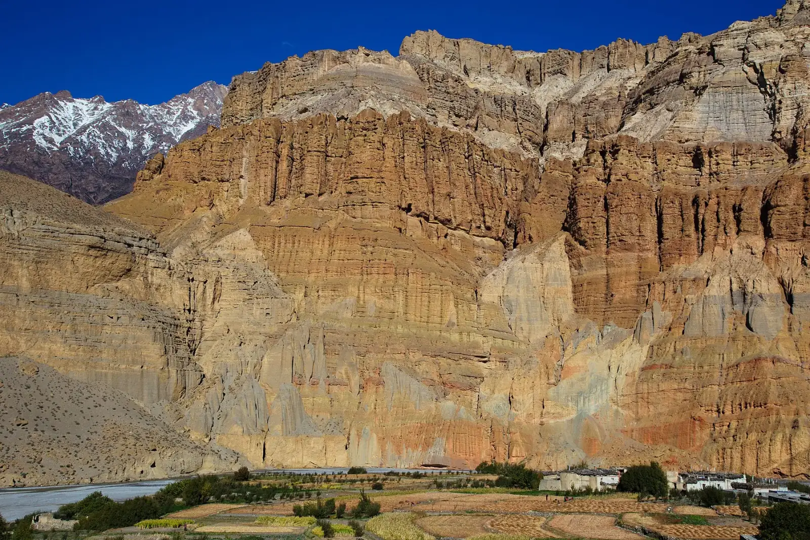 The red cliffs of Chhusang — on the Upper Mustang trek route